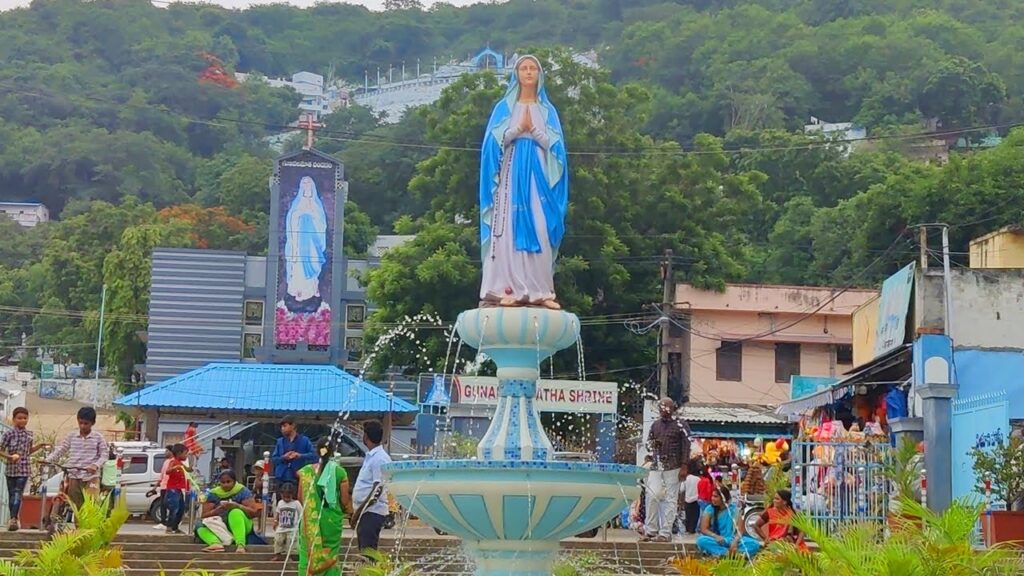 Gundhala Church and Fountain Way in full front view